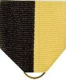 Pin Drape Ribbon, Black-gold W/ Jump Ring