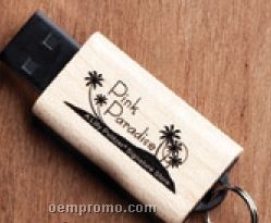 Push Open Wood Slim USB Drive