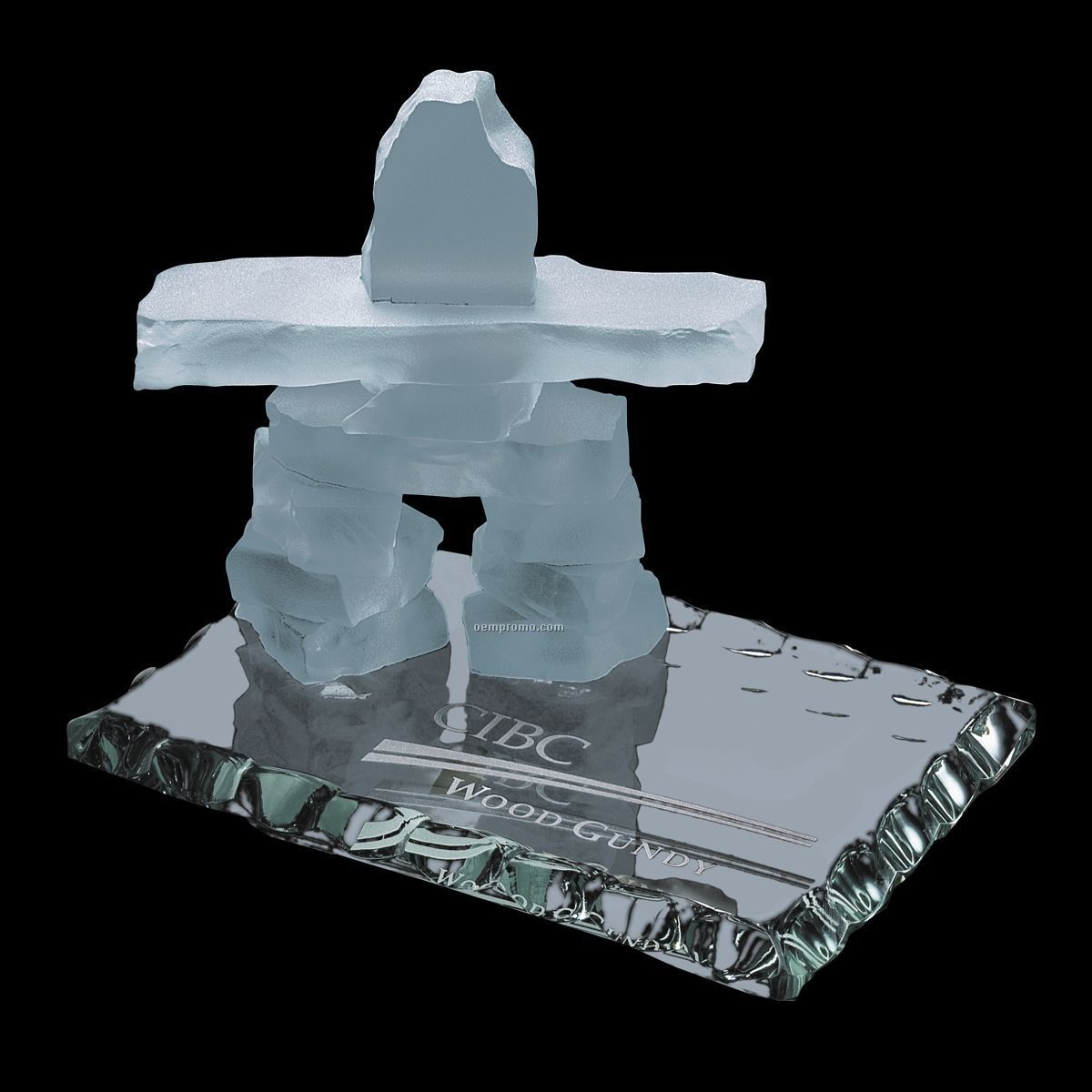 4-1/2" Inukshuk Figurine On Jade Base