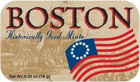 Boston Historically Good Mints Tin W/ 4-color Process Label (72 Mints)