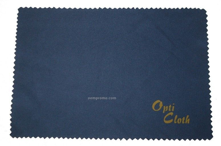 Deluxe 3.5" X 5" Blue Opticloth With Silk Screened Imprint