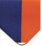 Pin Drape Ribbon, Blue-orange W/ Jump Ring