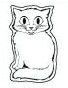 Stock Shape Cat Recycled Magnet (2"X3 1/2")