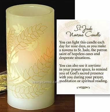 Flameless LED Wax Religious Candle 3.5 X 6