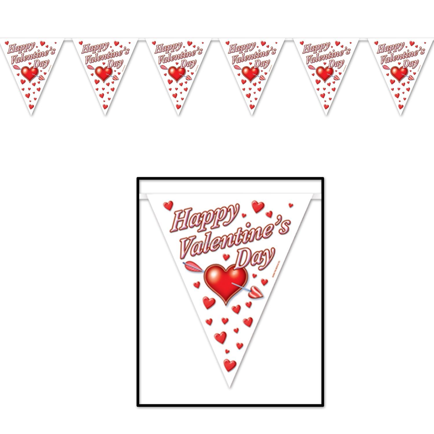 Happy Valentine's Day Pennant Banner