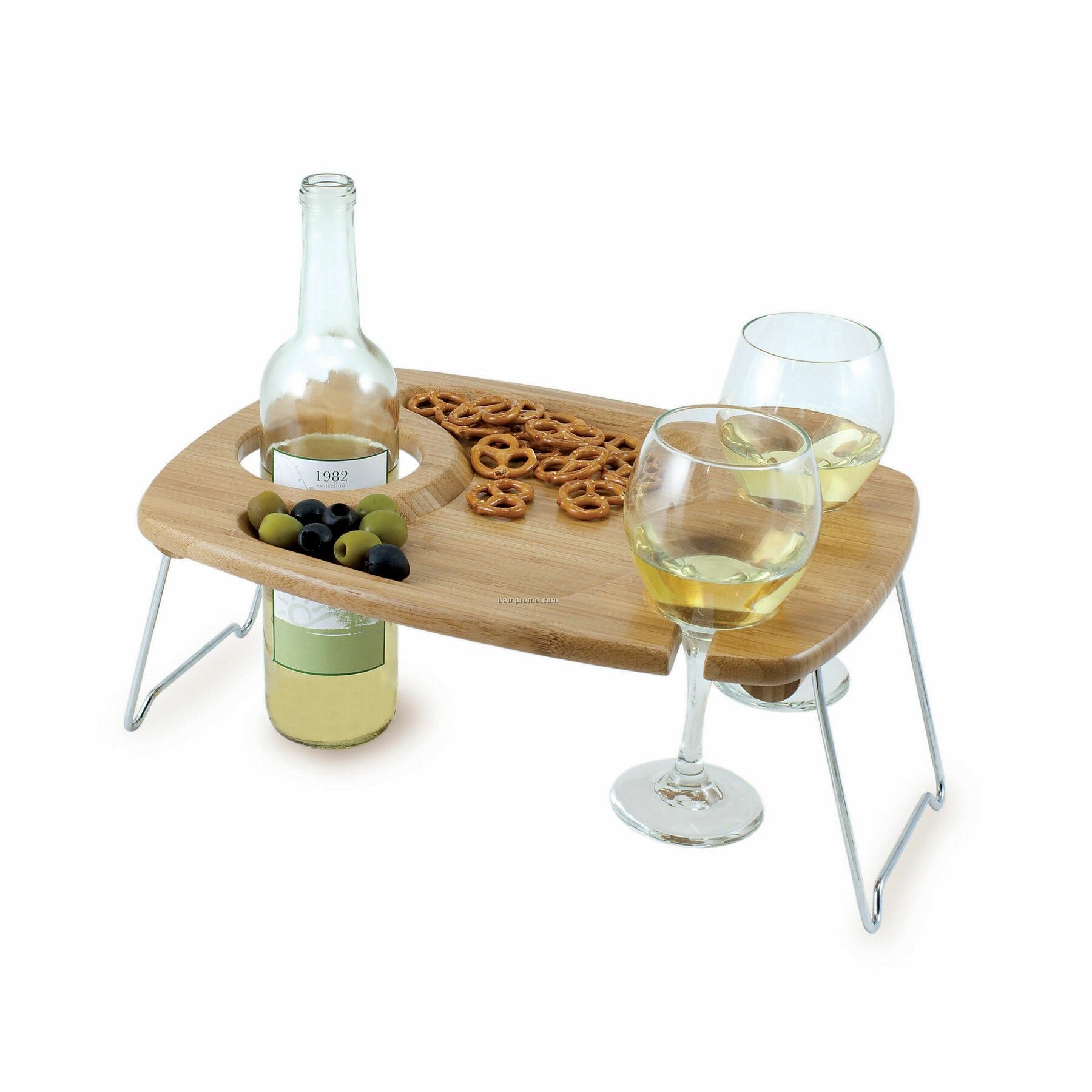 Mesavino Rectangular Wine Serving Tray W/ Glass & Bottle Slots,China Wholesale Mesavino