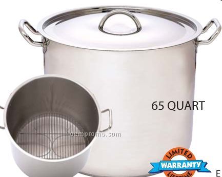 Precise Heat 65 Qt 12-element Surgical Stainless Steel Stockpot