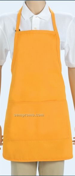 Solid Color Transitions Bib Apron W/ 2 Divisional Pouch Pocket (28"X23")