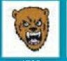 Sport/ Mascot Stock Temporary Tattoo - Bear Head (1.5"X1.5")