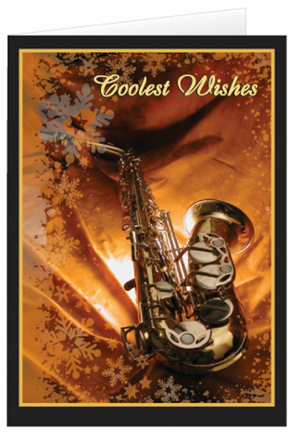 Coolest Wishes Saxophone Holiday Greeting Card