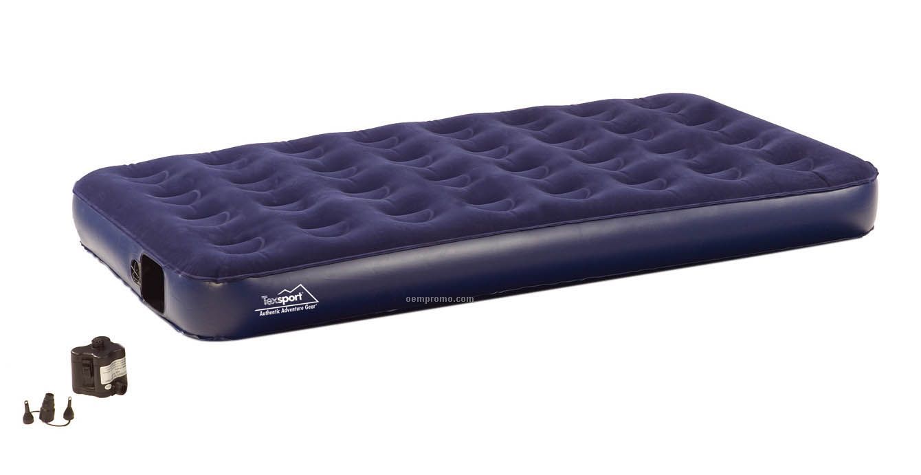 Texsport Deluxe Air Beds With Built In Battery Pump, Twin
