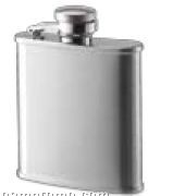 2.5 Oz. Rimmed Flask With Mirror Finish
