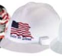 Msa Freedom Hard Hat - Us Flag Front Design (Imprinted)