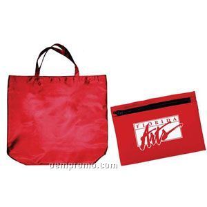 Polyester Expandable Shopper Tote Bag/ Pouch