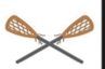 Stock Contemporary Lacrosse Sticks Mascot Chenille Patch