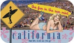 California Fun In The Sun Mint Tin W/ 4-color Process Label (72 Mints)