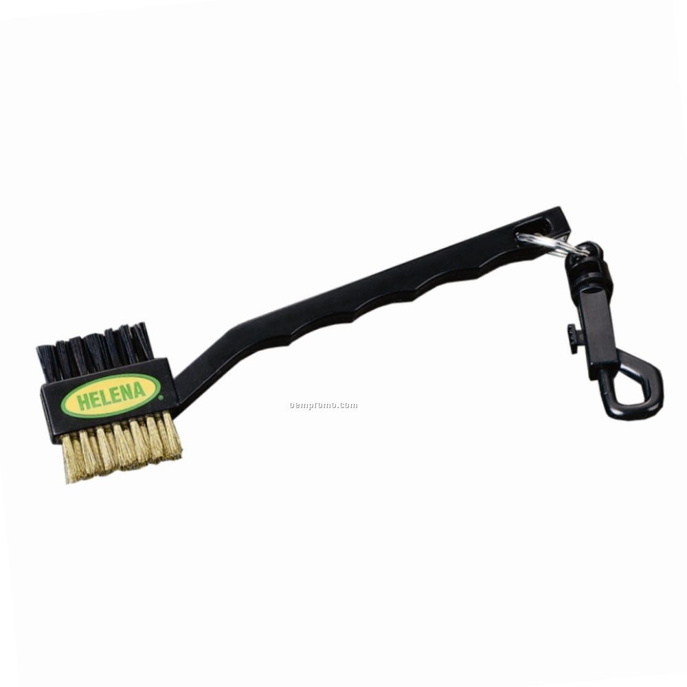 Golf Brush With Clip On Keychain