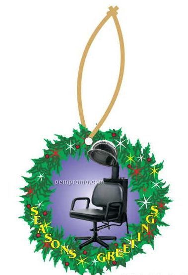 Hair Dryer Chair Executive Wreath Ornament W/ Mirrored Back(12 Square Inch)