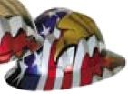Msa Freedom Full Brim Hard Hat - American Flag With 2 Eagles (Imprinted)