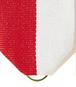 Pin Drape Ribbon, Red-white W/ Jump Ring