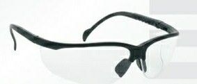 Wrap-around Safety Glasses W/ Rubber Nose (Clear Anti Fog Lens/Black Frame)