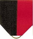 Pin Drape Ribbon, Black-red W/ Jump Ring