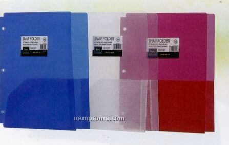 Translucent Blue 2 Pocket Premium Snap Folder