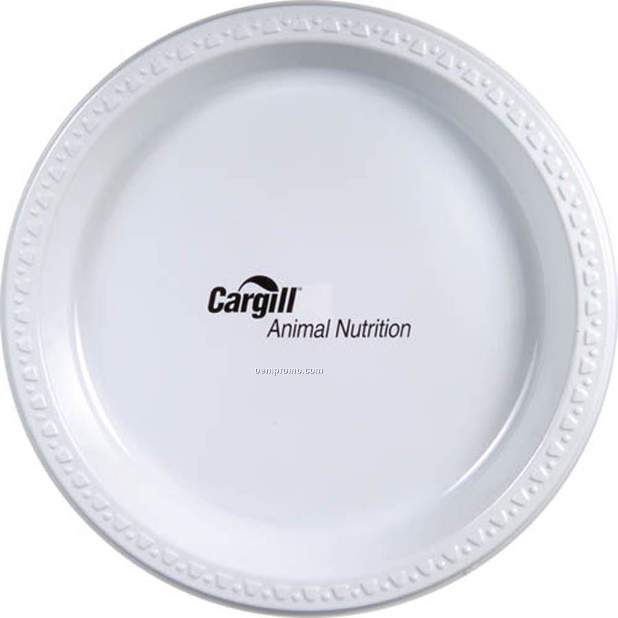 9" White Plastic Plates