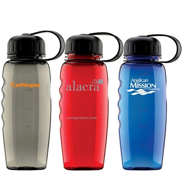 Bpa Free - 20 Oz. Polycarbonate Water Bottle With Finger Grips