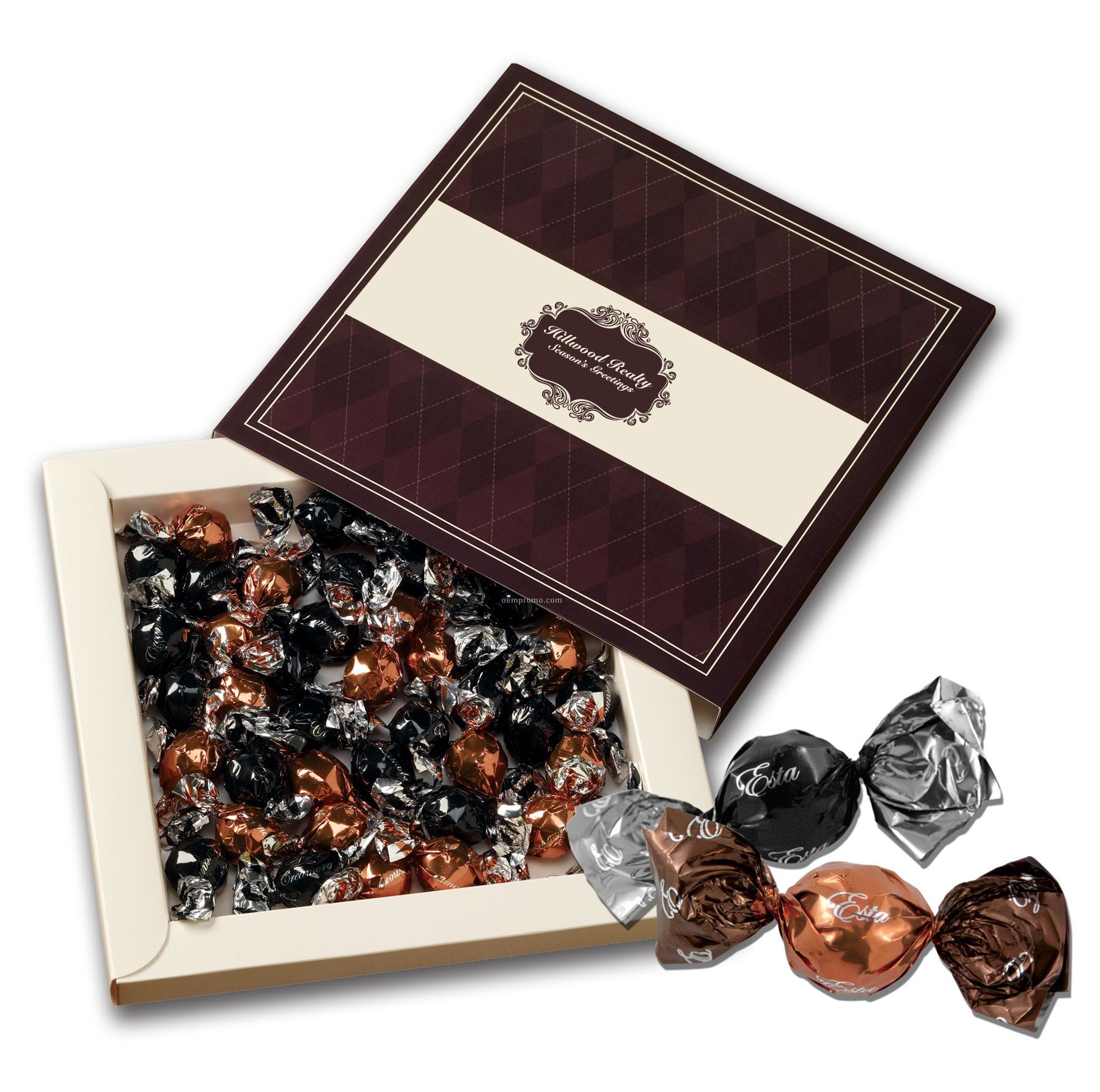 Diamond Gift Box W/ Twist-wrapped Truffles