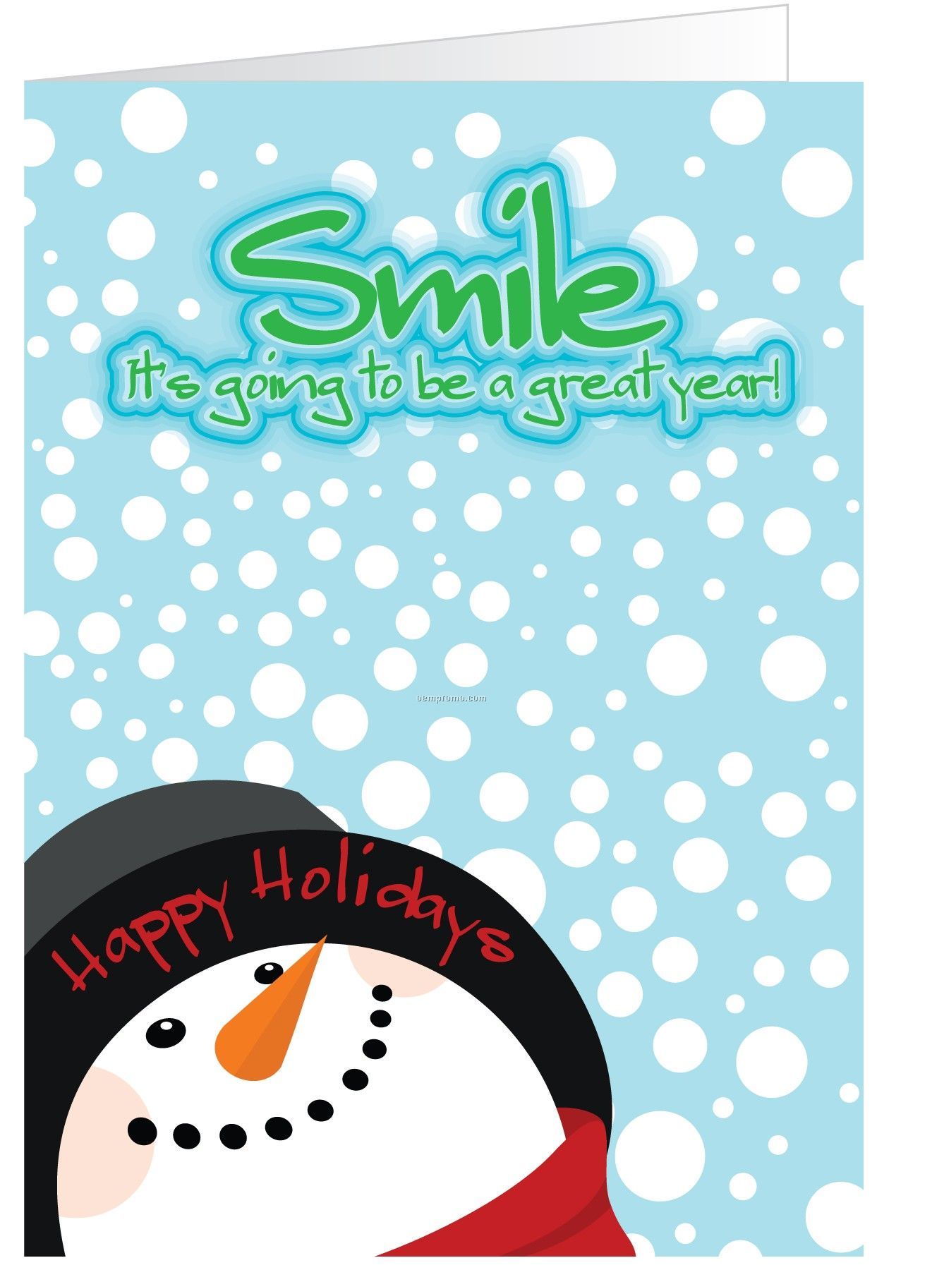 Snowman Smile Holiday Greeting Card