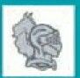Sport/ Mascot Stock Temporary Tattoo - Silver Knight Head (1.5"X1.5")