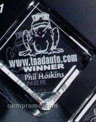 Pristine Gallery Crystal Clipped Cube Award (2")