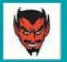 Sport/ Mascot Stock Temporary Tattoo - Red Devil Head (1.5"X1.5")