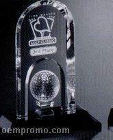 Sports Gallery Crystal Springfield Golf Award (8 1/2")