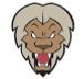 Stock Lion Head Mascot Chenille Patch