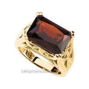 14ky Genuine Mozambique Garnet Ring