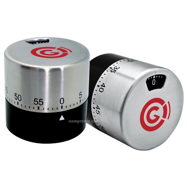 Dual View Stainless Steel Cylindrical Timer