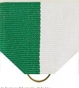 Pin Drape Ribbon, Green-white W/ Jump Ring