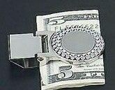Silver Plated Golf Money Clip