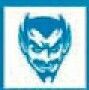 Sport/ Mascot Stock Temporary Tattoo - Blue Devil Head (1.5"X1.5")