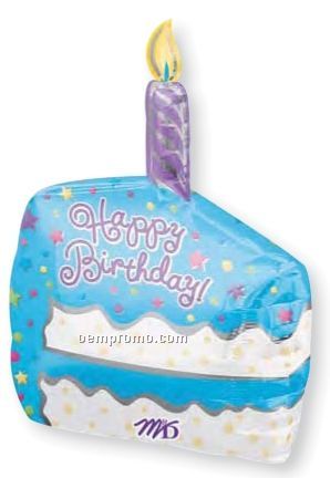 24" Happy Birthday Cake Slice