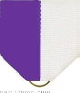 Pin Drape Ribbon, Purple-white W/ Jump Ring
