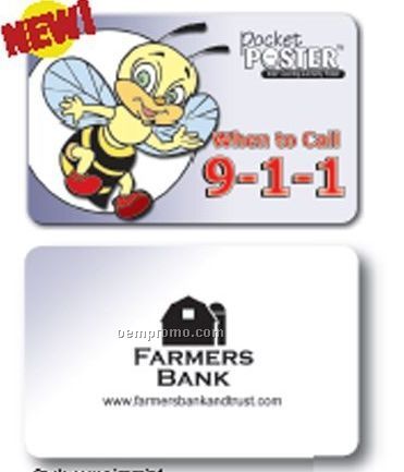 Pocket Poster - When To Call 9-1-1