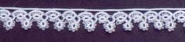 1/2" White Flower And Butterfly Tatting Lace Fabric