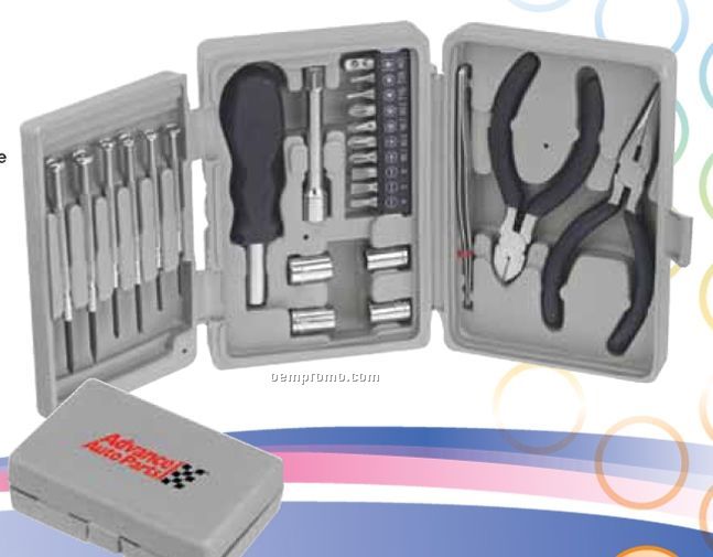 26-piece Deluxe Tool Kit With Screwdrivers