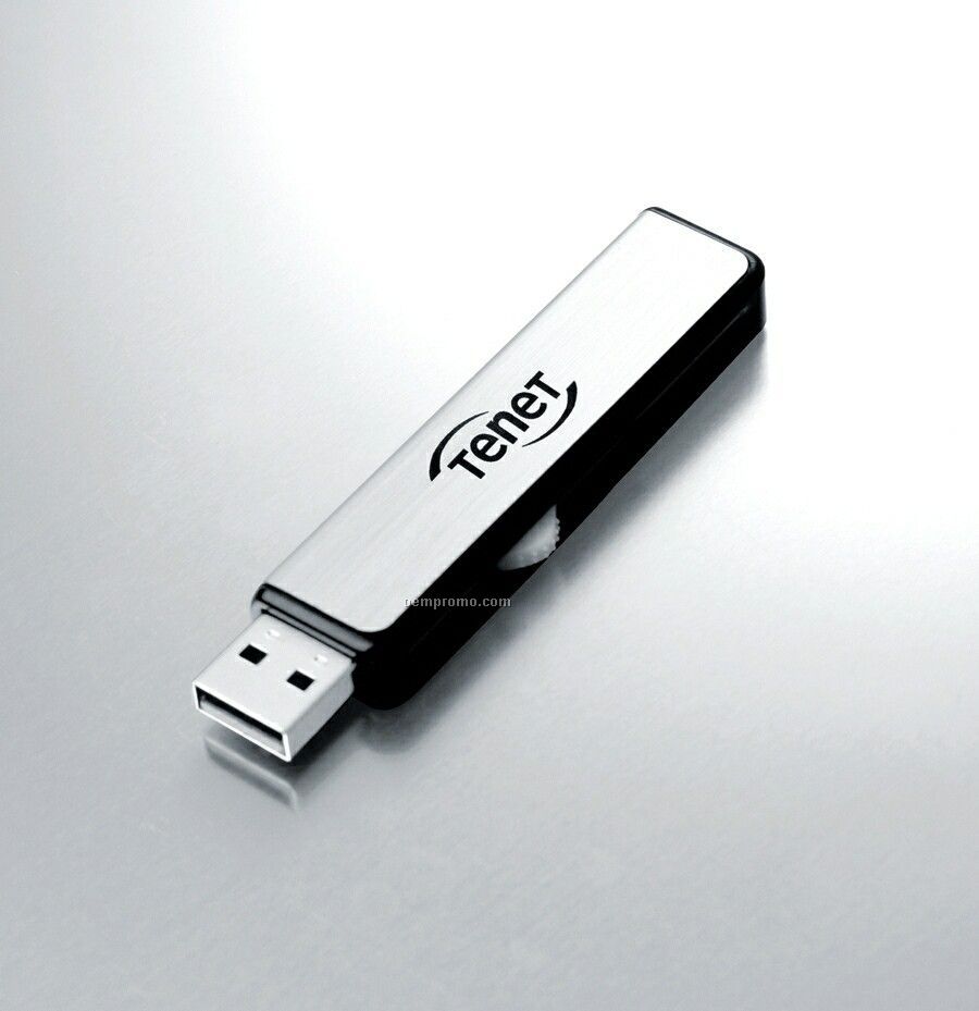 Brushed Aluminum Surface Plastic USB Flash Drive