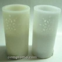 Flameless LED Wax Christmas Snow Candle 3.5 X 6"