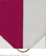 Pin Drape Ribbon, Maroon-white W/ Jump Ring