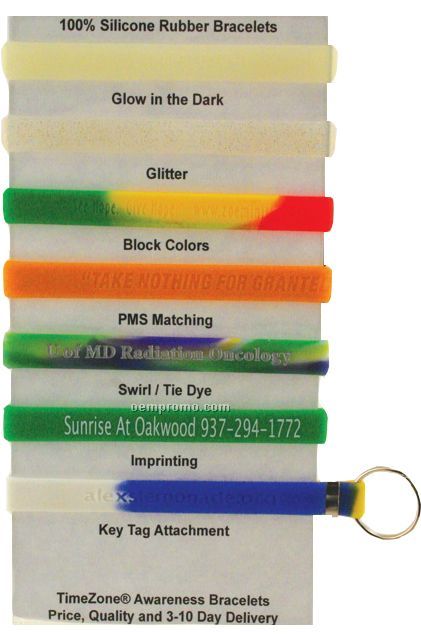 Standard Silicone Awareness Bracelet / Adult Or Youth (Screen Print)